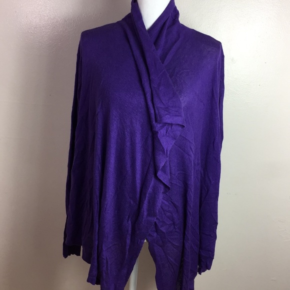 DKNYC Sweaters - DKNY Purple Shurg Poncho Chal Open Cardigan